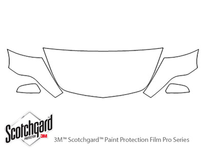 malibu 3M Clear Bra Hood Precut PPF Diagram