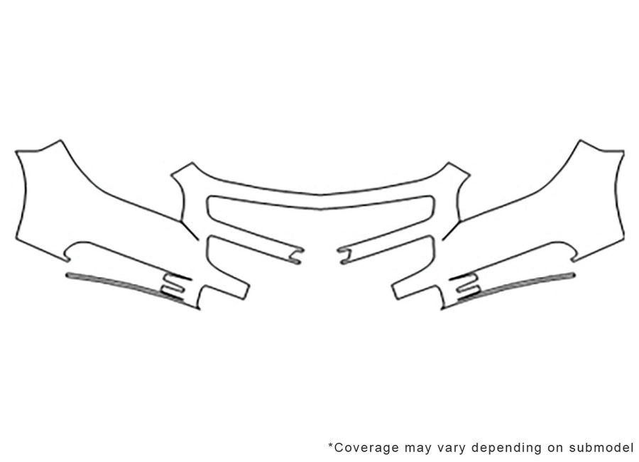 malibu Avery Dennison Clear Bra Bumper Precut PPF Diagram
