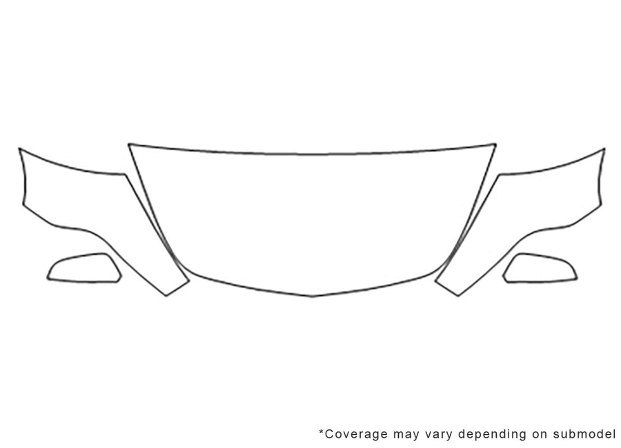 malibu Avery Dennison Clear Bra Hood Precut PPF Diagram