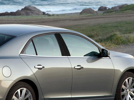 chevrolet malibu 2008-2012 Brushed Aluminum Black Pillar Cover Diagram