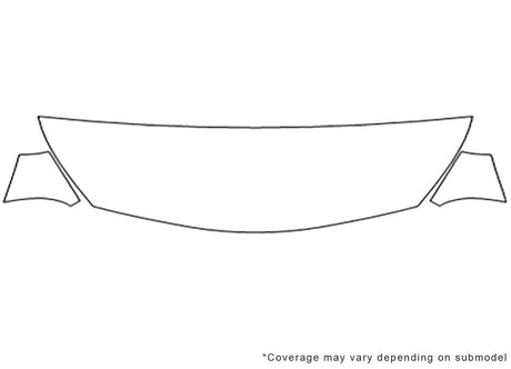 malibu Avery Dennison Clear Bra Hood Precut PPF Diagram
