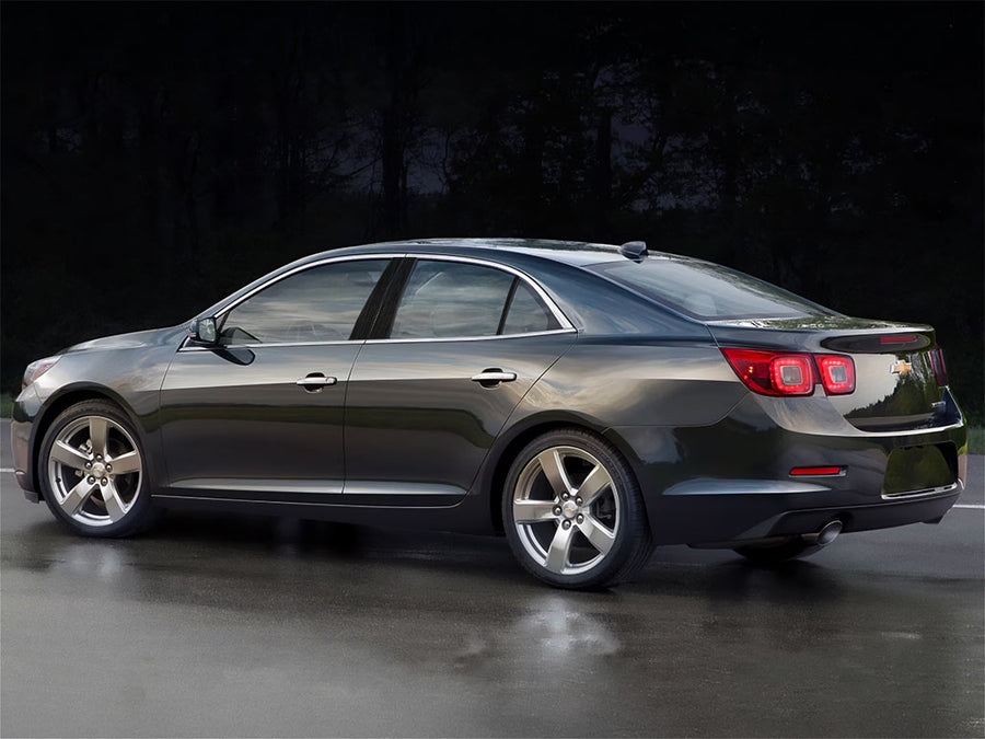 chevrolet malibu 2013-2015 Brushed Aluminum Black Pillar Trim
