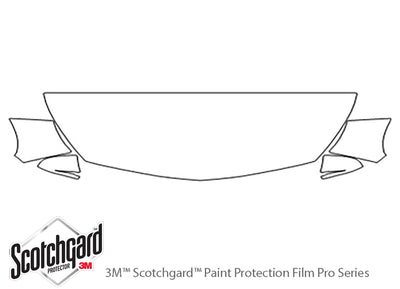 malibu 3M Clear Bra Hood Precut PPF Diagram