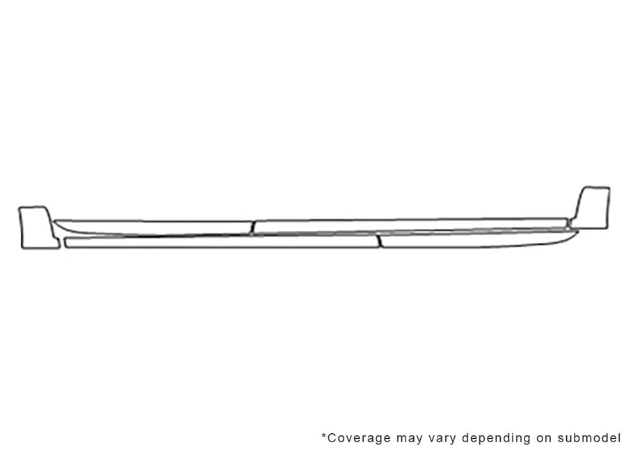 malibu 3M Clear Bra Door Cup Precut PPF Diagram