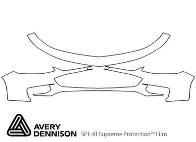 malibu Avery Dennison Clear Bra Bumper Precut PPF Diagram