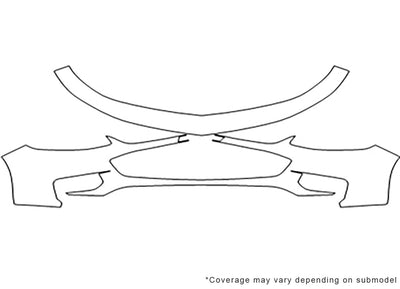 malibu Avery Dennison Clear Bra Bumper Precut PPF Diagram