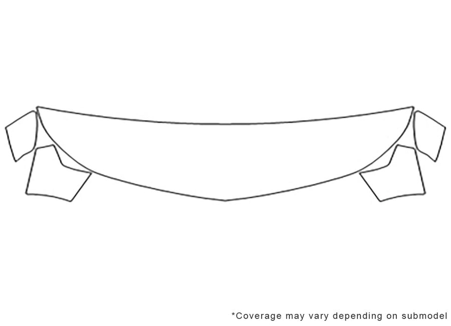 malibu 3M Clear Bra Hood Precut PPF Diagram