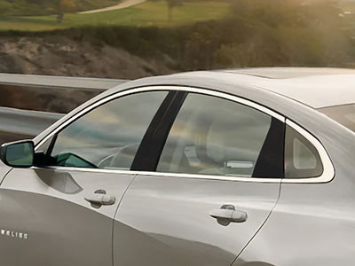chevrolet malibu 2016-2024 Gloss Black Pillar Cover Diagram