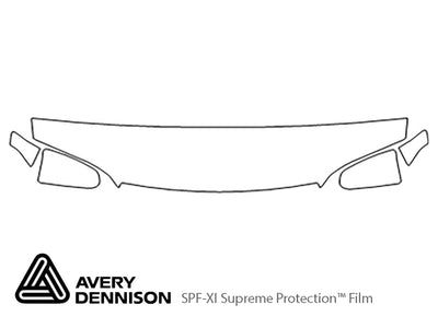 monte carlo Avery Dennison Clear Bra Hood Precut PPF Diagram