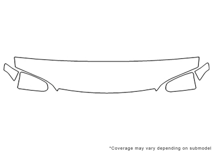 monte carlo Avery Dennison Clear Bra Hood Precut PPF Diagram