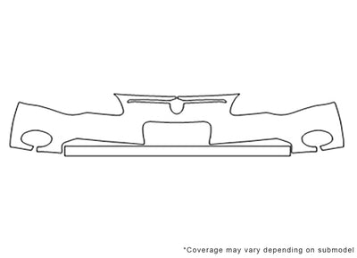 monte carlo Avery Dennison Clear Bra Bumper Precut PPF Diagram