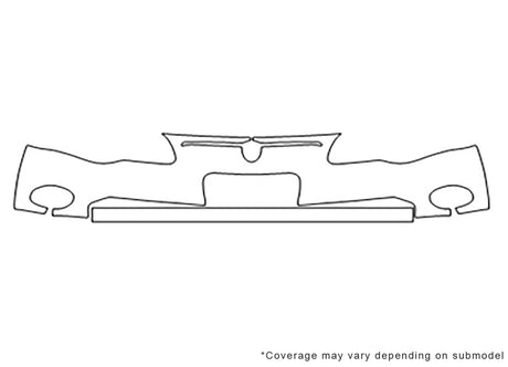 monte carlo Avery Dennison Clear Bra Bumper Precut PPF Diagram