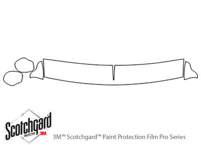 s-10 3M Clear Bra Hood Precut PPF Diagram