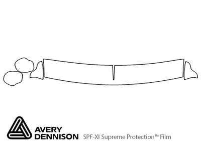 s-10 Avery Dennison Clear Bra Hood Precut PPF Diagram