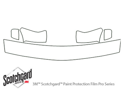 s-10 3M Clear Bra Hood Precut PPF Diagram