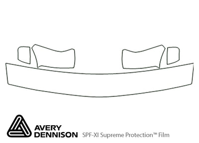 s-10 Avery Dennison Clear Bra Hood Precut PPF Diagram