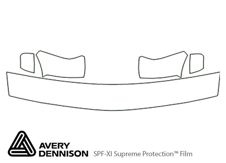 s-10 Avery Dennison Clear Bra Hood Precut PPF Diagram