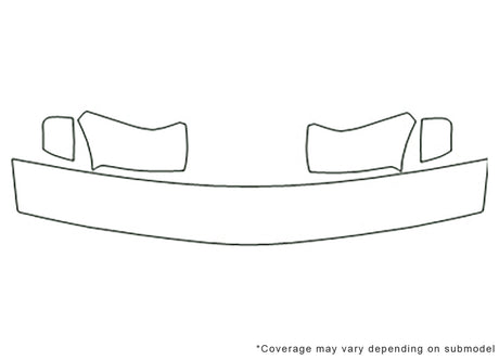 s-10 3M Clear Bra Hood Precut PPF Diagram
