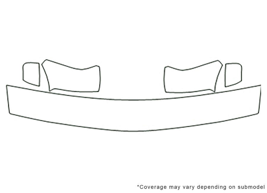 s-10 Avery Dennison Clear Bra Hood Precut PPF Diagram