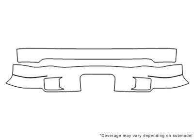 s-10 3M Clear Bra Bumper Precut PPF Diagram