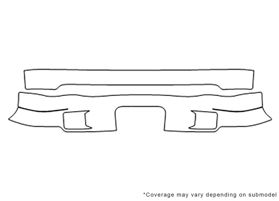 s-10 3M Clear Bra Bumper Precut PPF Diagram
