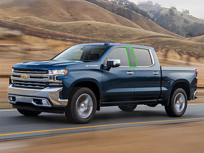 chevrolet silverado 2019-2024 (1500 regular cab) Pillar Post Trim Installation Location
