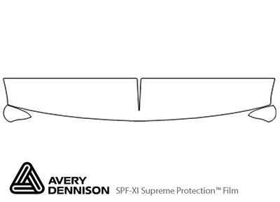 silverado Avery Dennison Clear Bra Hood Precut PPF Diagram