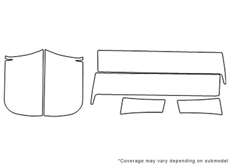 silverado Avery Dennison Clear Bra Door Cup Precut PPF Diagram