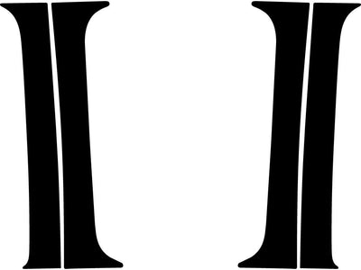 chevrolet silverado 2000-2006 (extended cab) Matte Black Pillar Trim Diagram