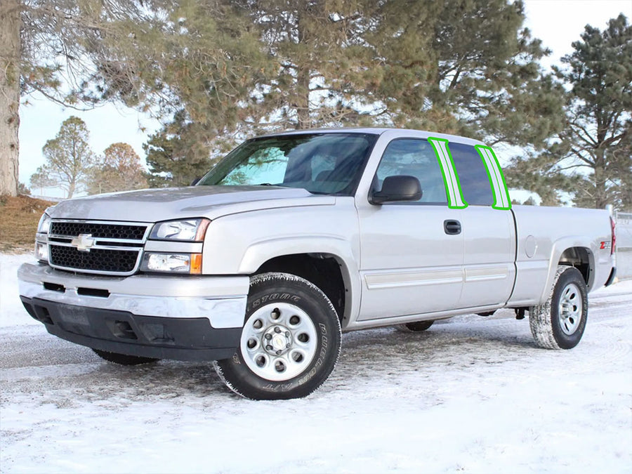 chevrolet silverado 2000-2006 (regular / crew cab) Pillar Post Trim Installation Location