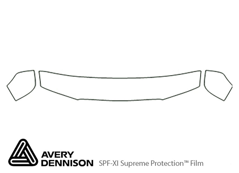 silverado Avery Dennison Clear Bra Hood Precut PPF Diagram