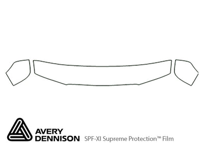 silverado Avery Dennison Clear Bra Hood Precut PPF Diagram