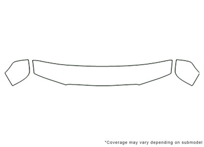 silverado 3M Clear Bra Hood Precut PPF Diagram