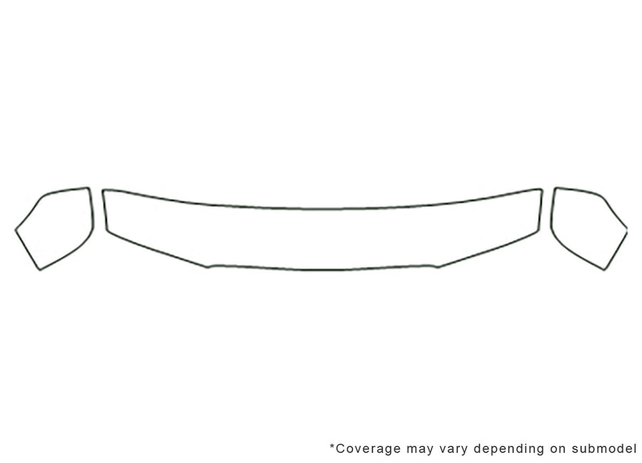silverado 3M Clear Bra Hood Precut PPF Diagram
