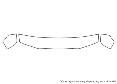 silverado Avery Dennison Clear Bra Hood Precut PPF Diagram