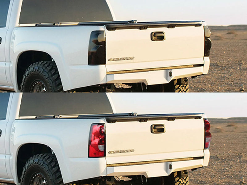 silverado Before and After Smoked Taillights