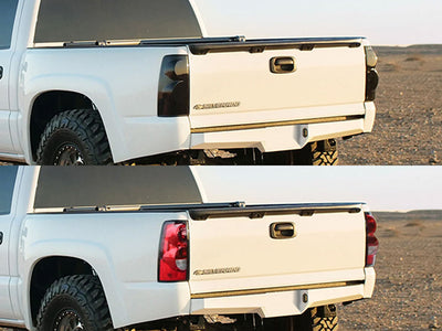 silverado Before and After Smoked Taillights
