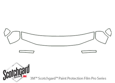 silverado 3M Clear Bra Hood Precut PPF Diagram