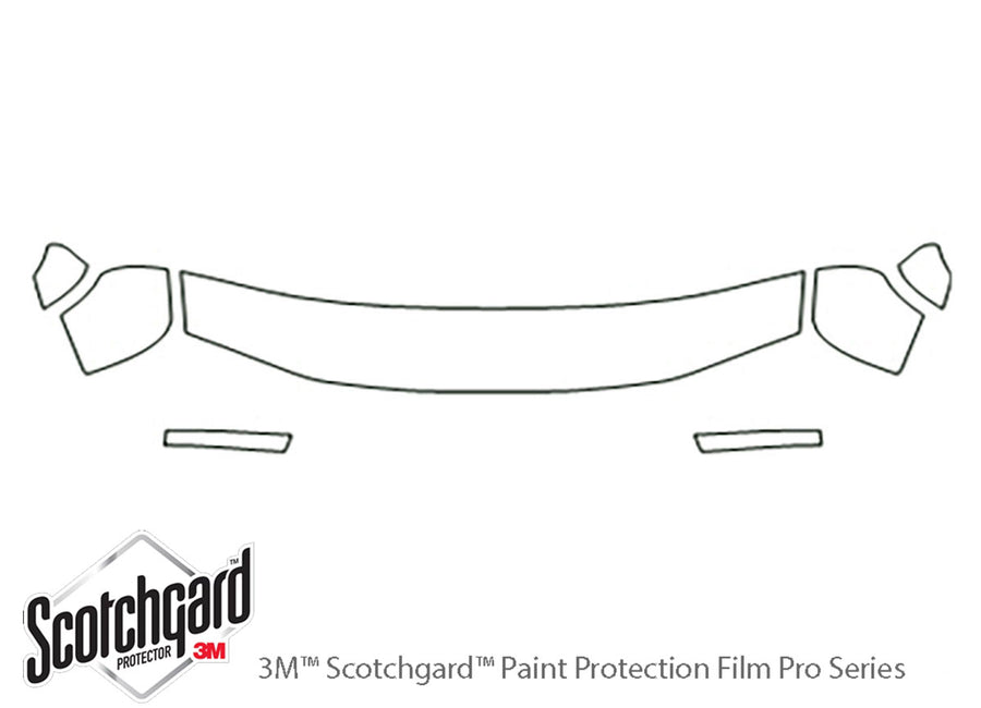 silverado 3M Clear Bra Hood Precut PPF Diagram