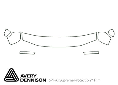 silverado Avery Dennison Clear Bra Hood Precut PPF Diagram