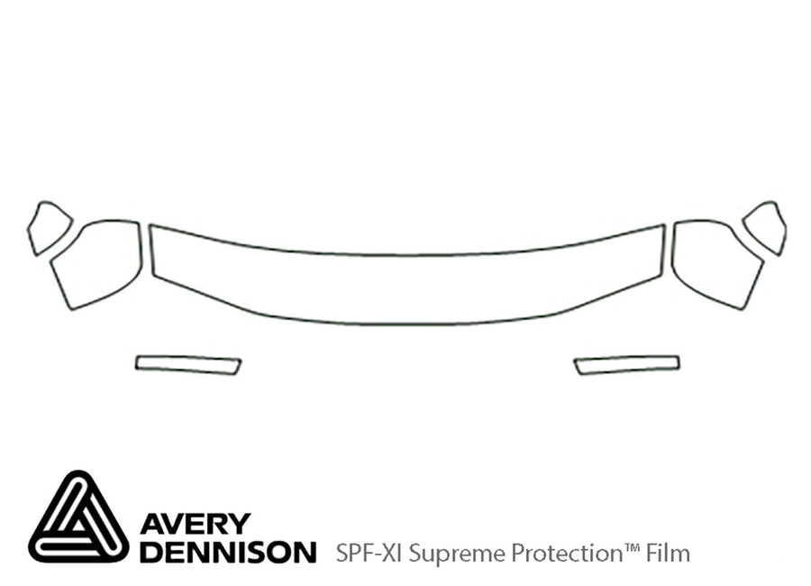 silverado Avery Dennison Clear Bra Hood Precut PPF Diagram