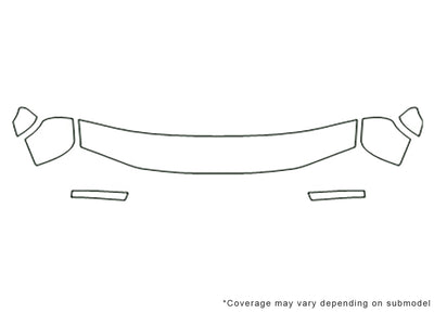 silverado 3M Clear Bra Hood Precut PPF Diagram