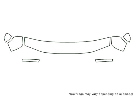 silverado Avery Dennison Clear Bra Hood Precut PPF Diagram