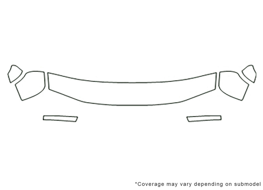 silverado Avery Dennison Clear Bra Hood Precut PPF Diagram