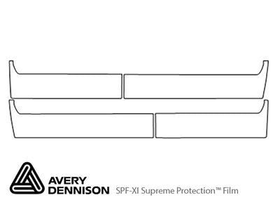 silverado Avery Dennison Clear Bra Door Cup Precut PPF Diagram