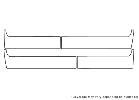 silverado 3M Clear Bra Door Cup Precut PPF Diagram