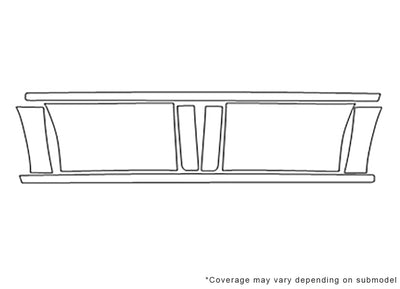 silverado 3M Clear Bra Door Cup Precut PPF Diagram