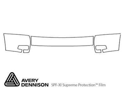 silverado Avery Dennison Clear Bra Bumper Precut PPF Diagram