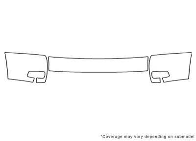 silverado 3M Clear Bra Bumper Precut PPF Diagram