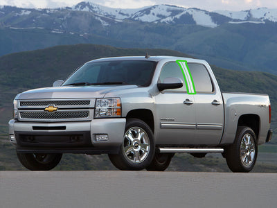 chevrolet silverado 2007-2013 (regular / crew cab) Pillar Post Trim Installation Location